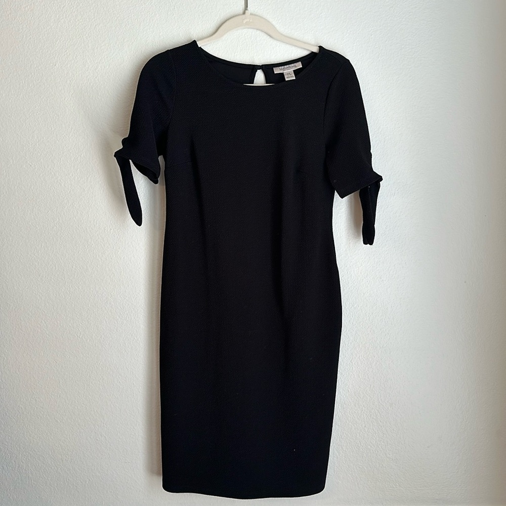 Black maternity knee length dress